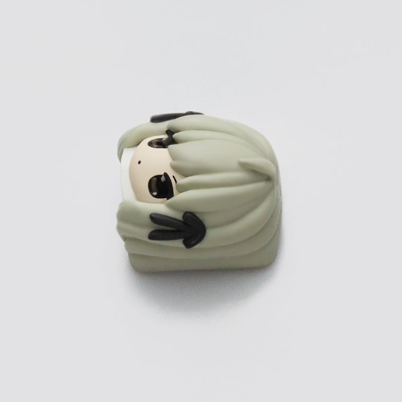 Artisan keycap of Sora Kasugano designed by aiheystudio, showcasing soft anime-style sculpt.