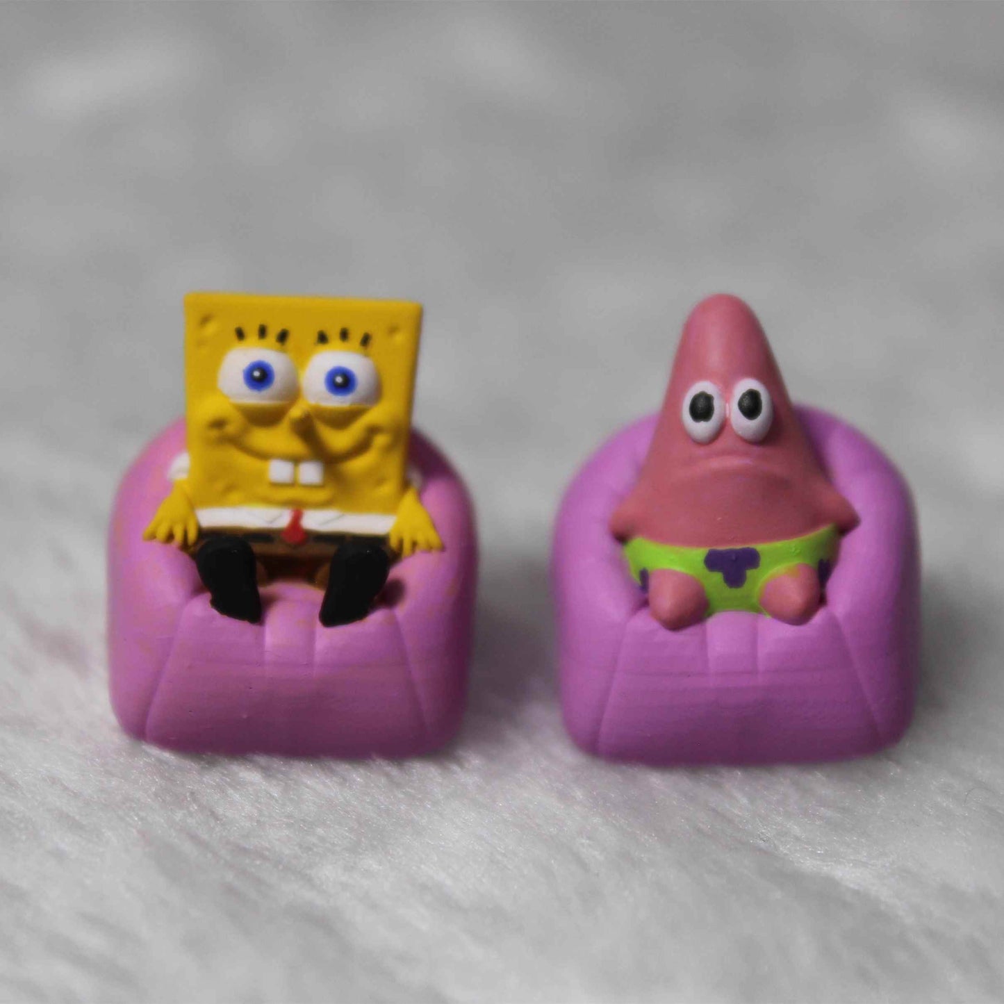 SpongeBob and Patrick Custom Artisan Keycaps 3D Printed Keycaps