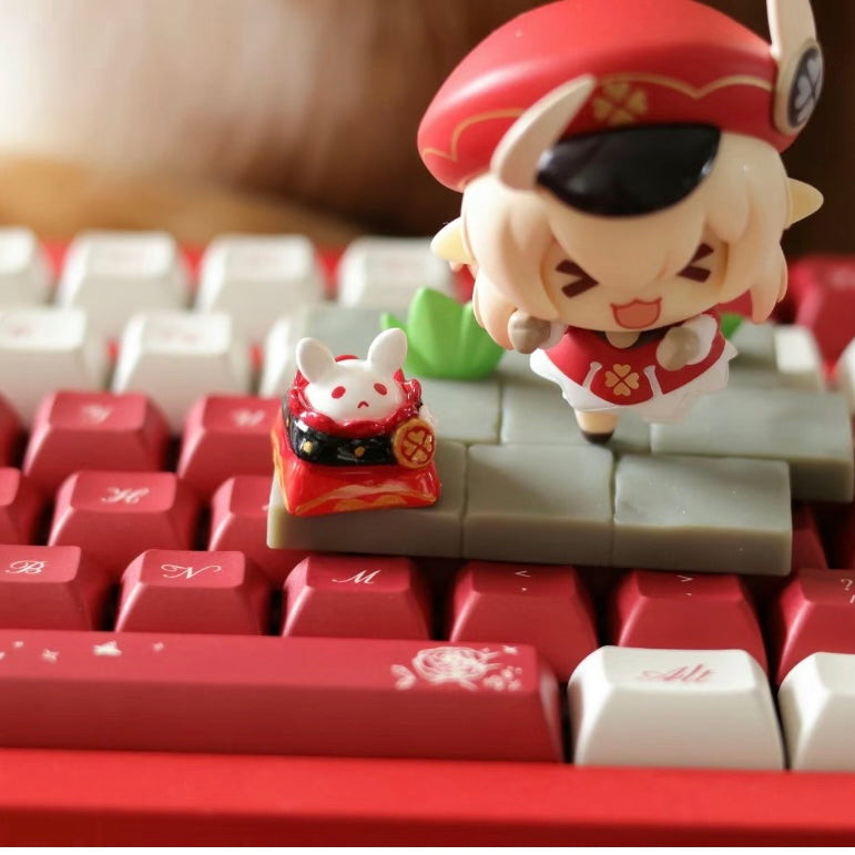 Whimsical BOOM BOOM Klee Custom Keycap, ideal for fans looking to add a touch of Genshin Impact magic to their keyboard setup.