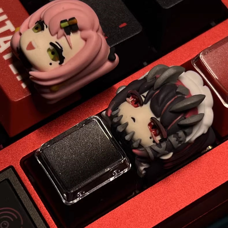 Zenless Zone Zero character keycaps, featuring the strong-willed Aneira Jo and the charismatic Nicole Demara, for a personalized gaming experience.
