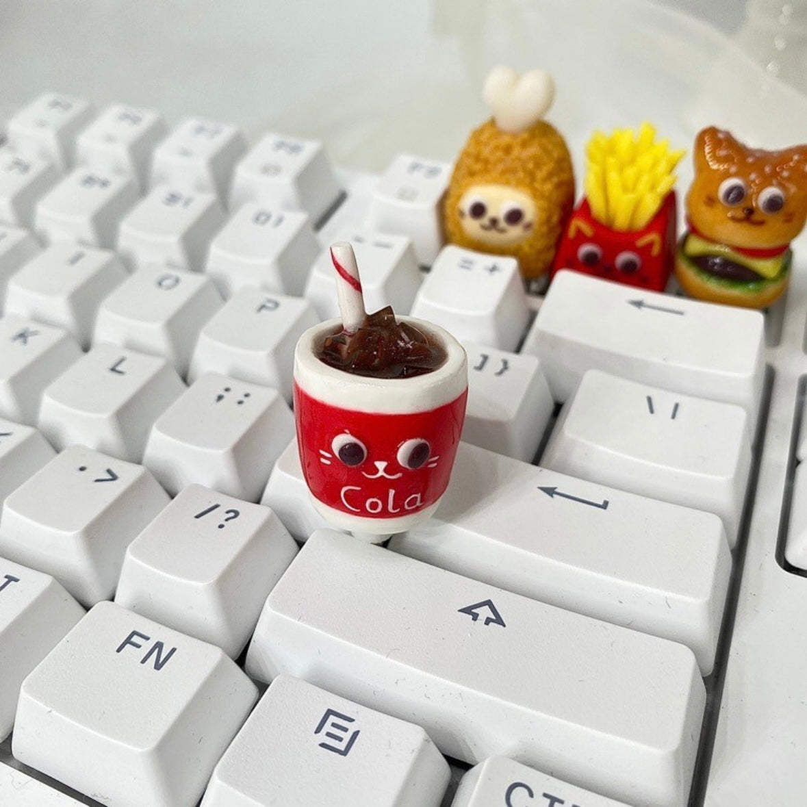 Fried food on the keyboard Artisan keycap Custom keycaps