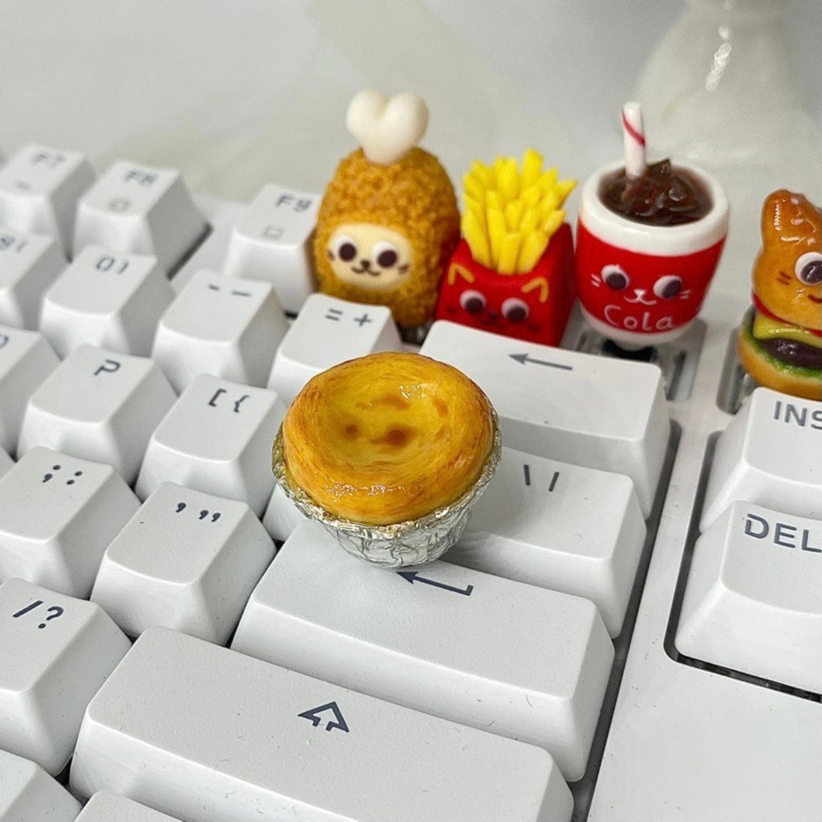 Fried food on the keyboard Artisan keycap Custom keycaps