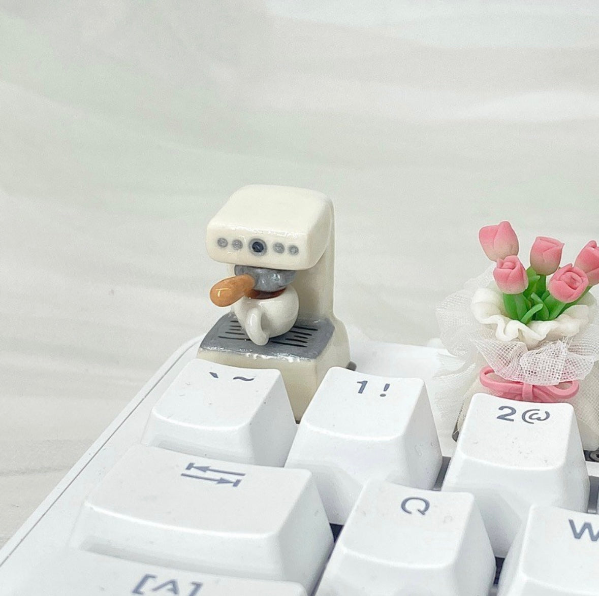 "Indulge in a coffee break with our 'Want a Cup of Coffee?' Custom Coffee Artisan Keycap. Handcrafted with care, this keycap features a steaming cup of coffee, perfect for coffee lovers. It's a charming addition to your keyboard, inviting you to savor every keystroke with a hint of caffeine charm. Elevate your setup with this unique and delightful artisan keycap." ☕💻 #Keycaps #ArtisanKeycaps #CoffeeLovers
