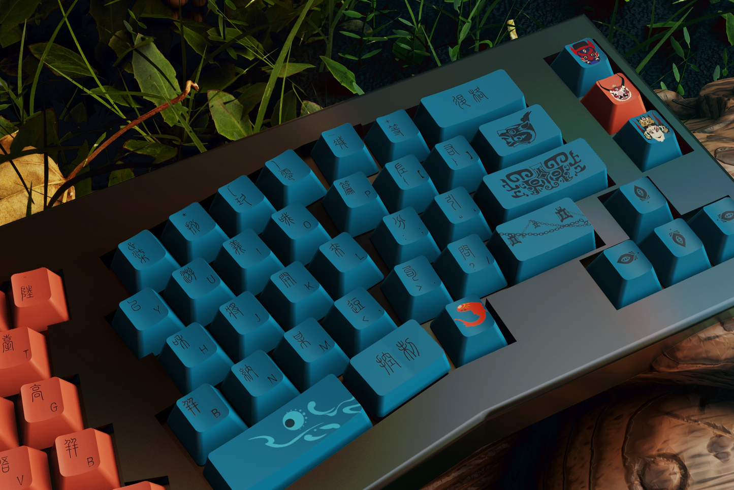 Sacrifice Ancient Chinese Character PBT Custom Keycaps from aiheystudio