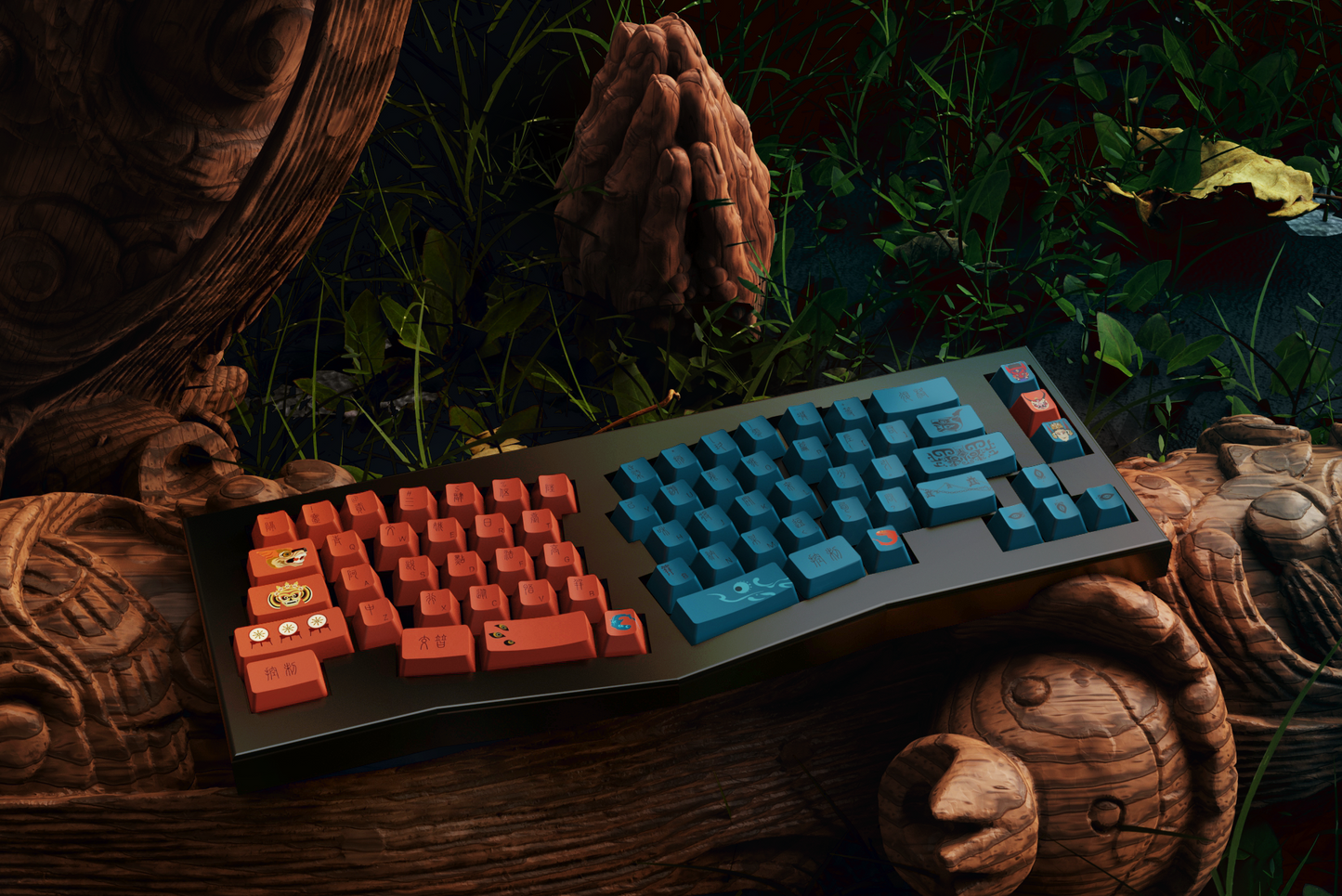 Sacrifice Ancient Chinese Character PBT Custom Keycaps from aiheystudio