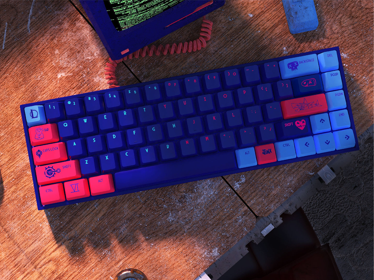 Jinx & VI keycaps Set