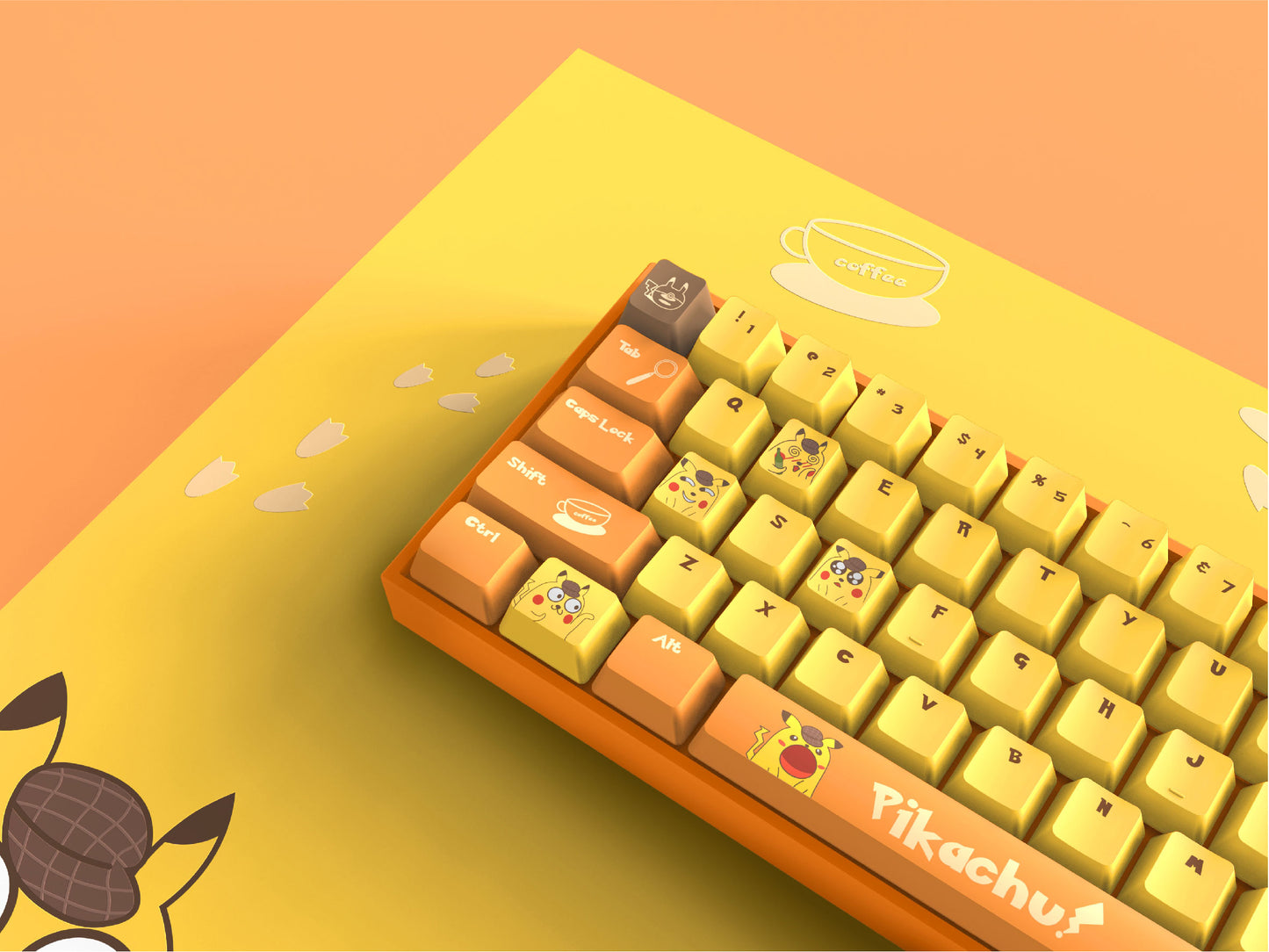 The Great Detective Pikachu Pokémon Keycaps Set