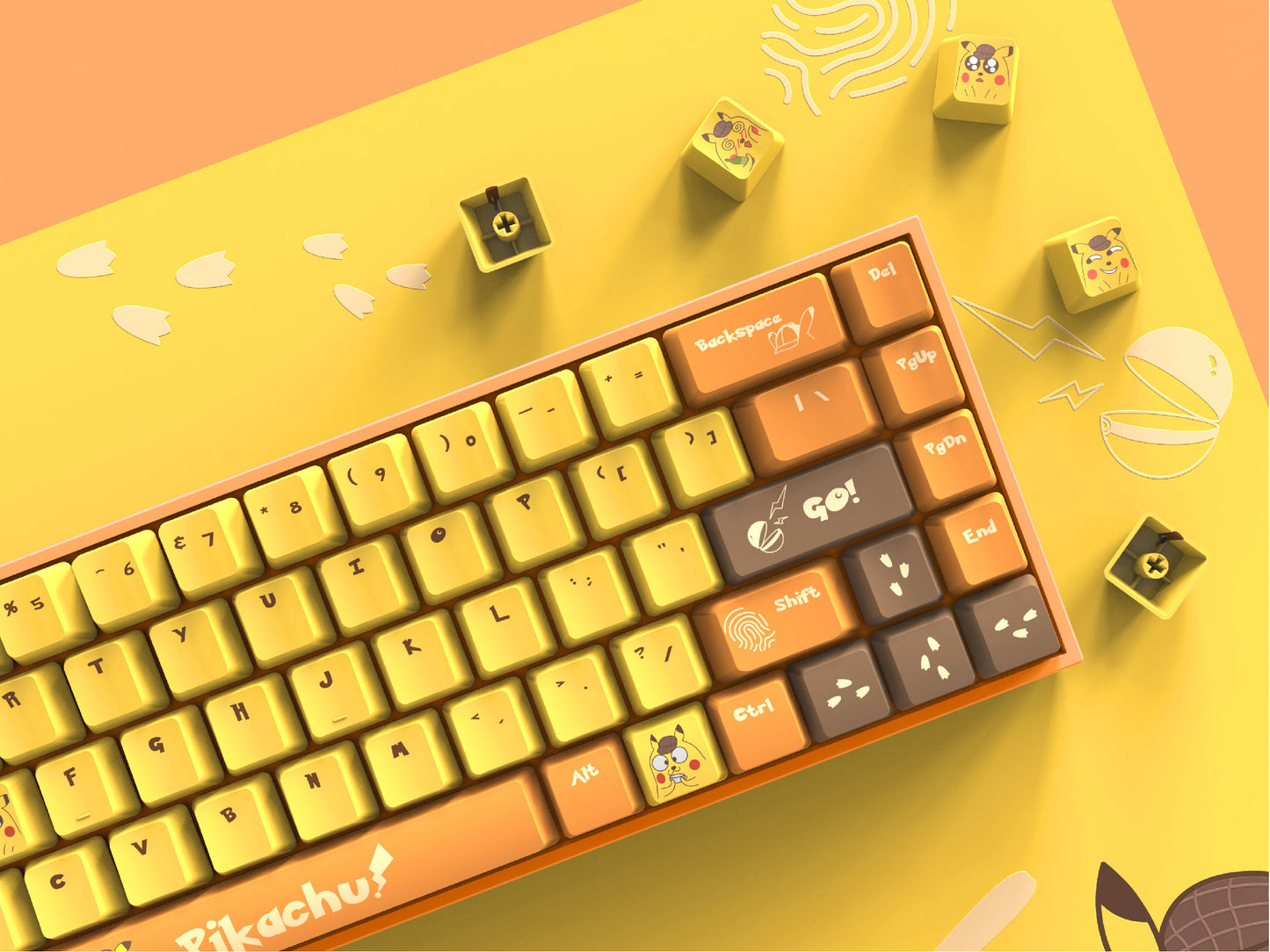 The Great Detective Pikachu Pokémon Keycaps Set