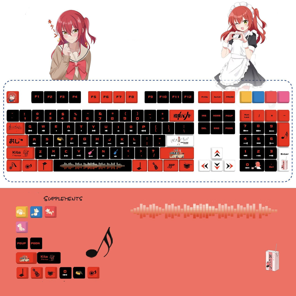 Bocchi the Rock Kessoku Band Anime Keycap Set