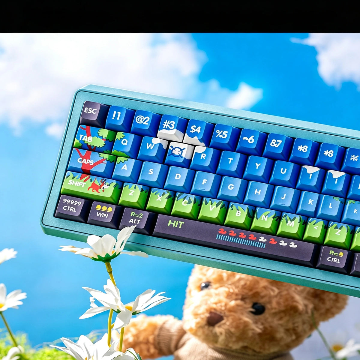 Duck Hunt Retro Game Keycap Set