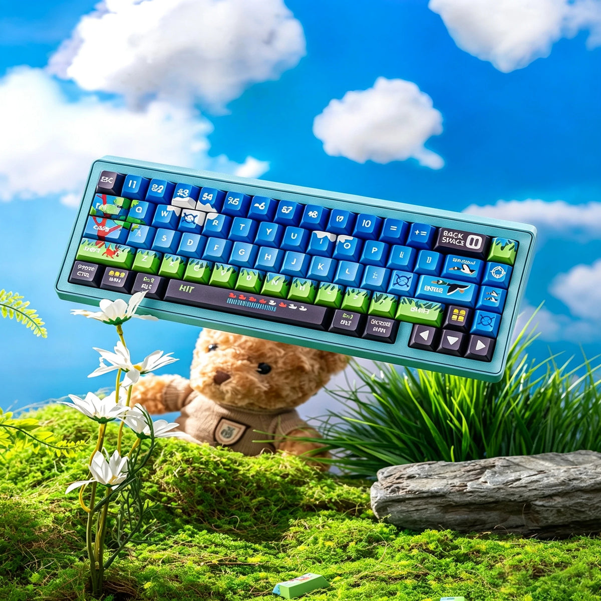 Duck Hunt Retro Game Keycap Set