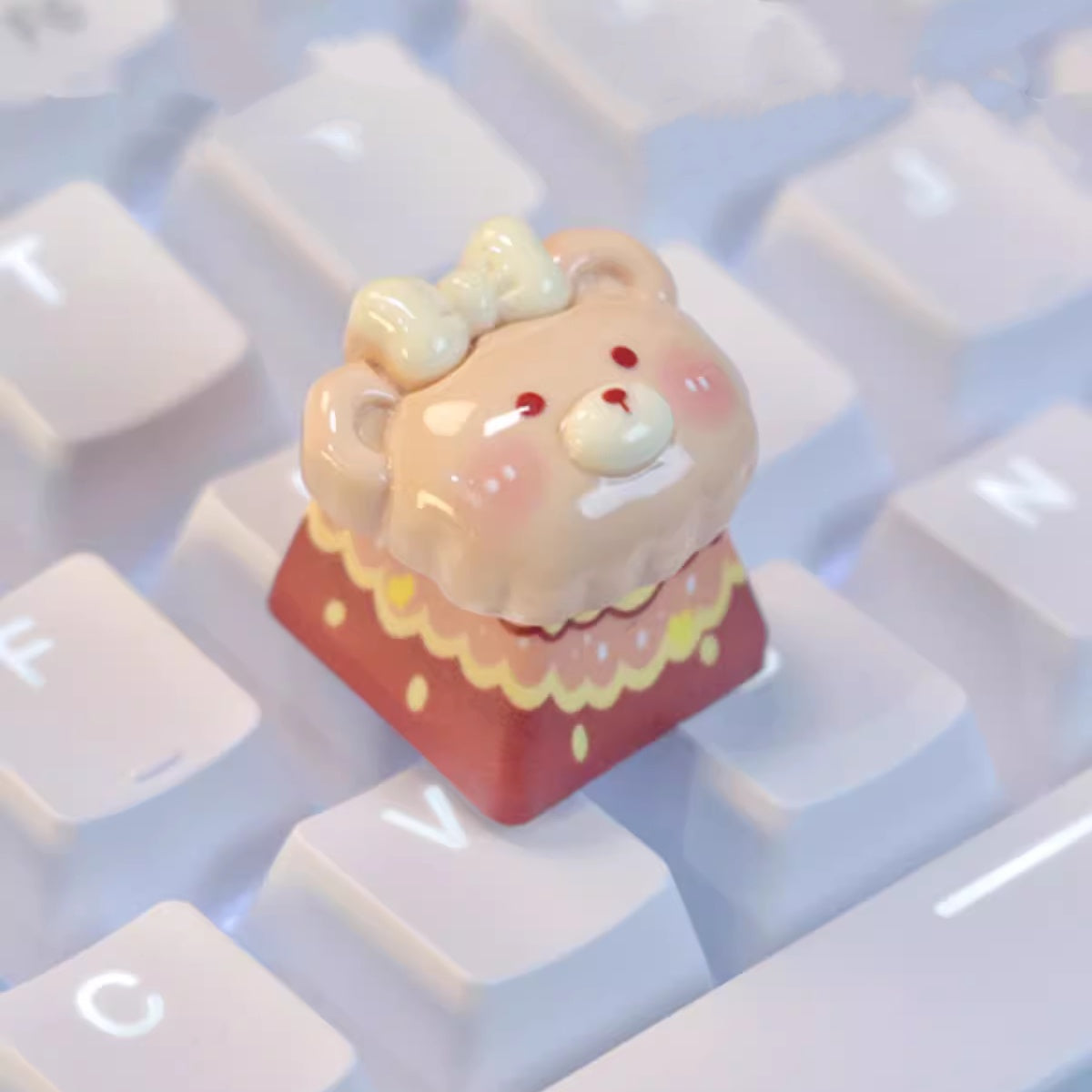 Adorable Light Brown Bear Custom Artisan Keycap