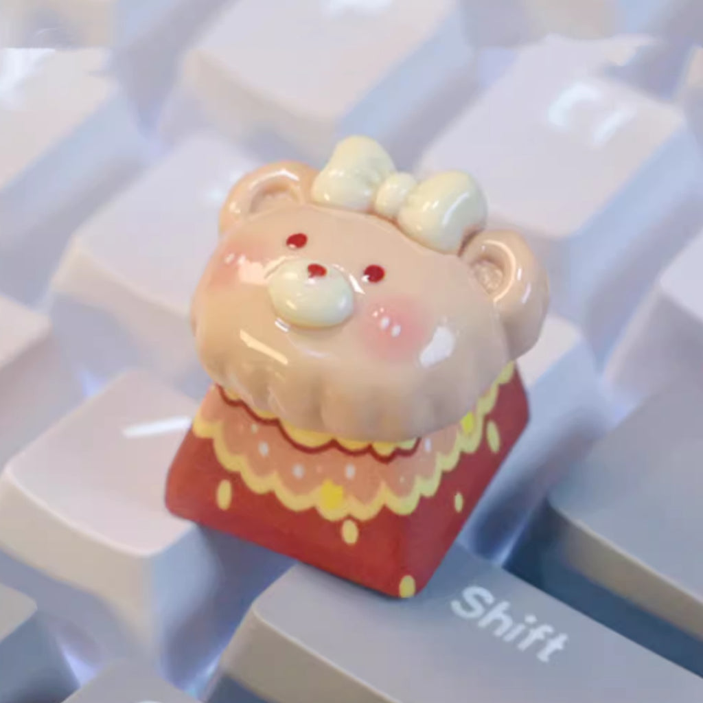 Adorable Light Brown Bear Custom Artisan Keycap