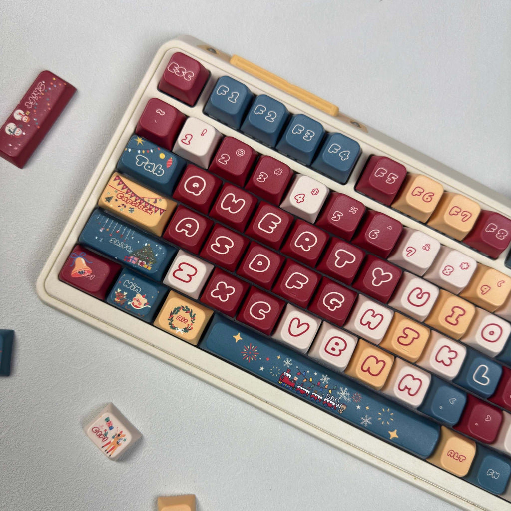 Aihey Studio's 126-Key Christmas Custom Keycap Set – Perfect for Mechanical Keyboards