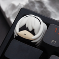 NieR: Automata 2B and 9S themed keycap, adding a dark, sci-fi flair to mechanical keyboards.