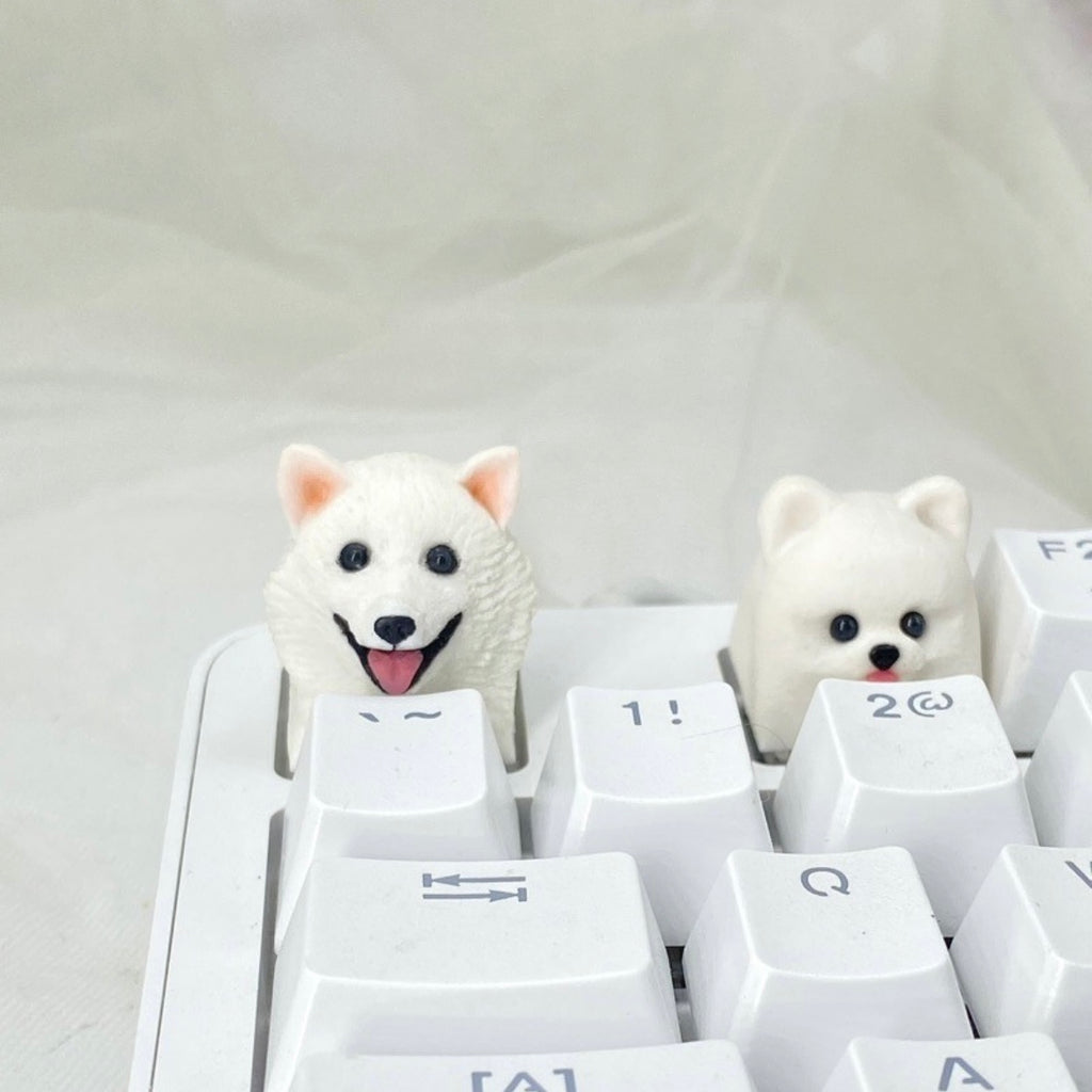 Handmade pet keycaps by AiheyStudio for mechanical keyboards. Bring a touch of your pet’s charm to your setup with custom artisan keycaps.
