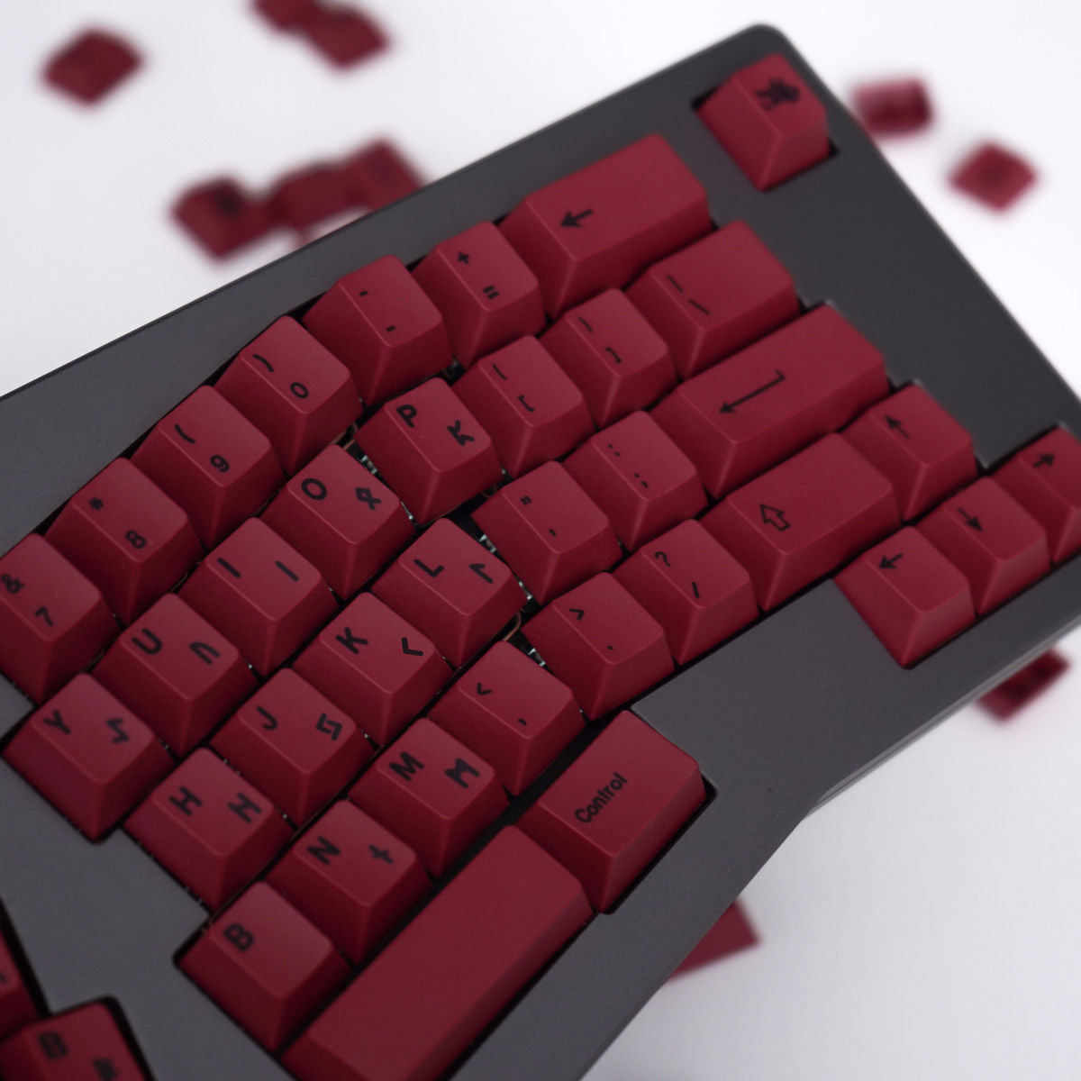 Black Legend Blood Ritual Keycap Set Dark Red Black Theme