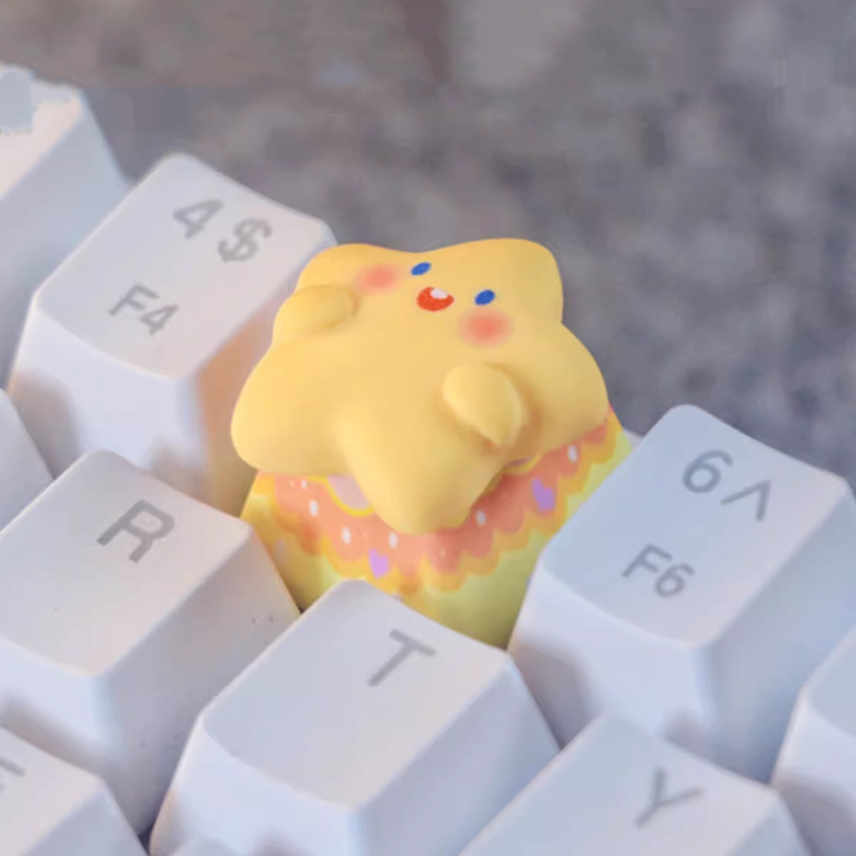 Charming Yellow Starfish Custom Artisan Keycap