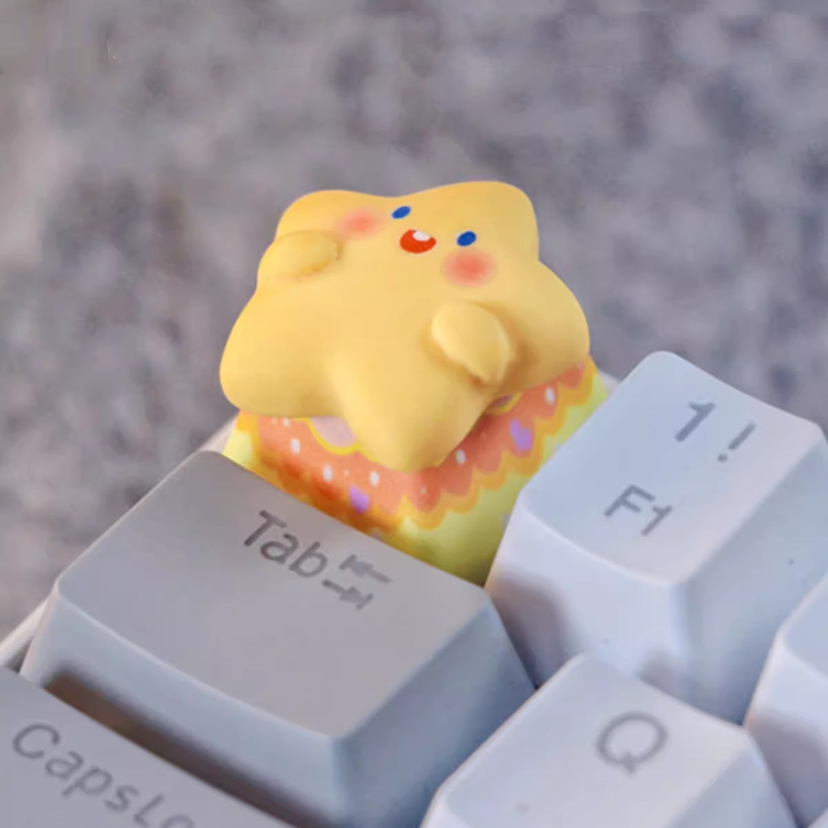 Charming Yellow Starfish Custom Artisan Keycap