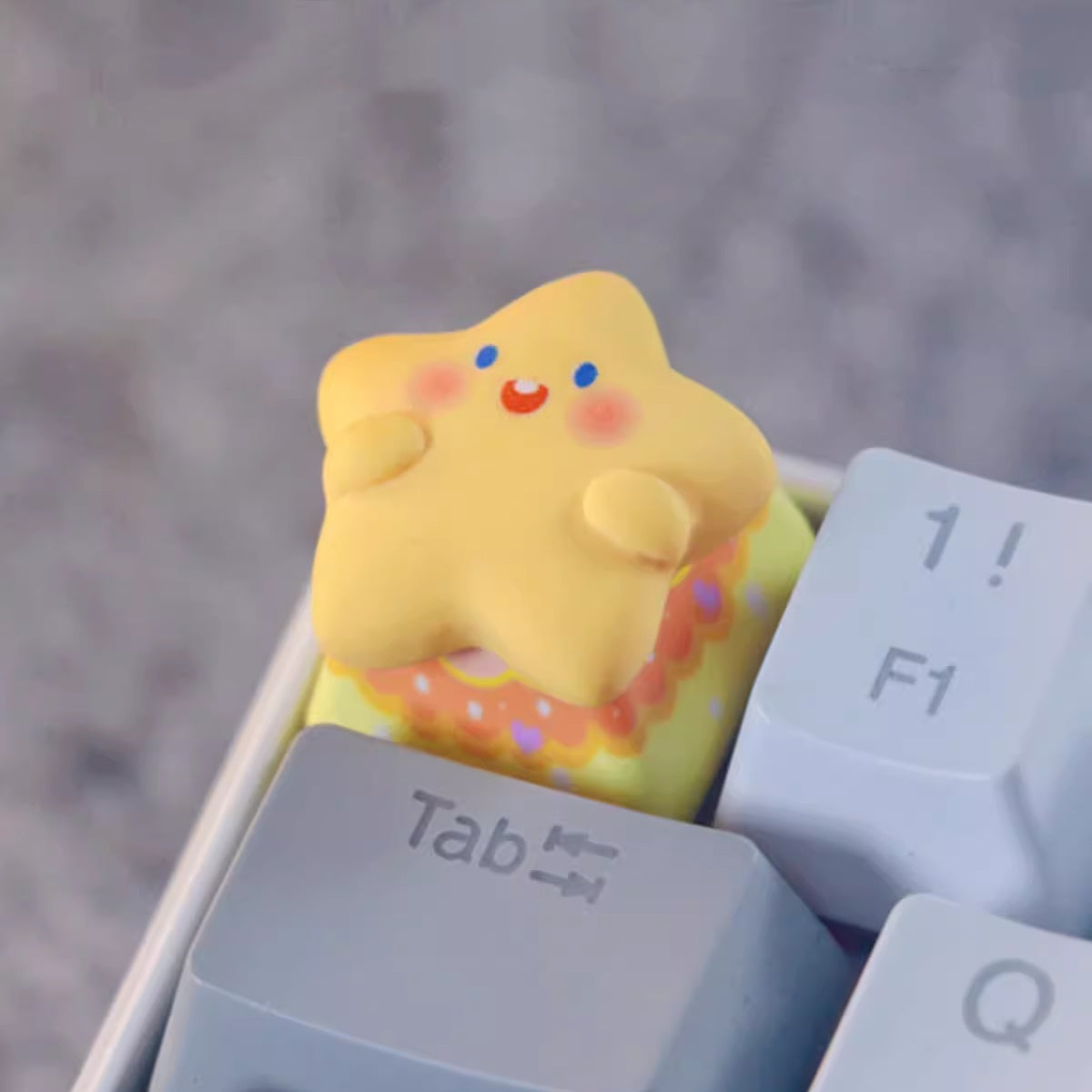 Charming Yellow Starfish Custom Artisan Keycap