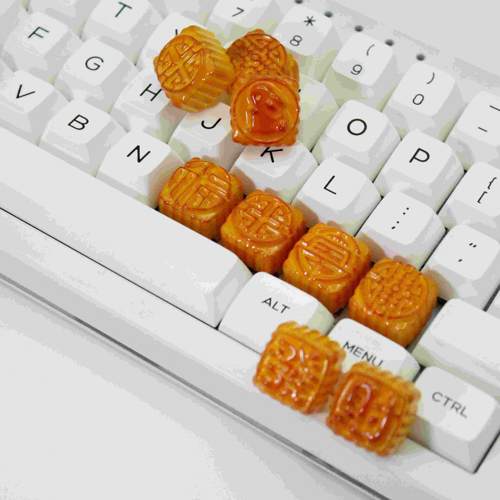 Traditional Chinese mooncake keycap, a unique design bringing Mid-Autumn Festival charm to your keyboard.
