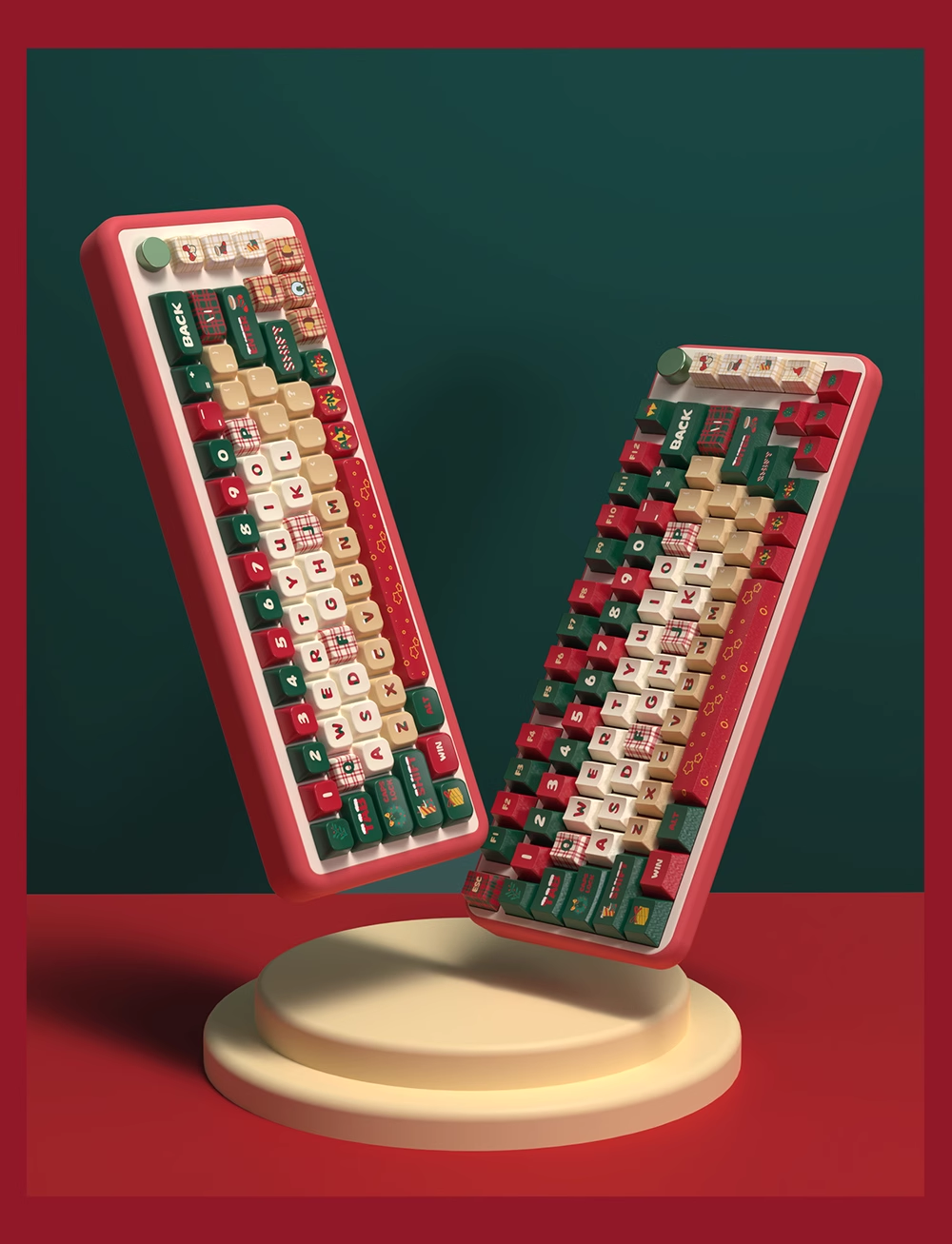 Illuminate Your Keyboard with Festive Magic – Aihey Studio's Christmas Artisan Keycaps and Customized Keyboards! Xmas thing🎄