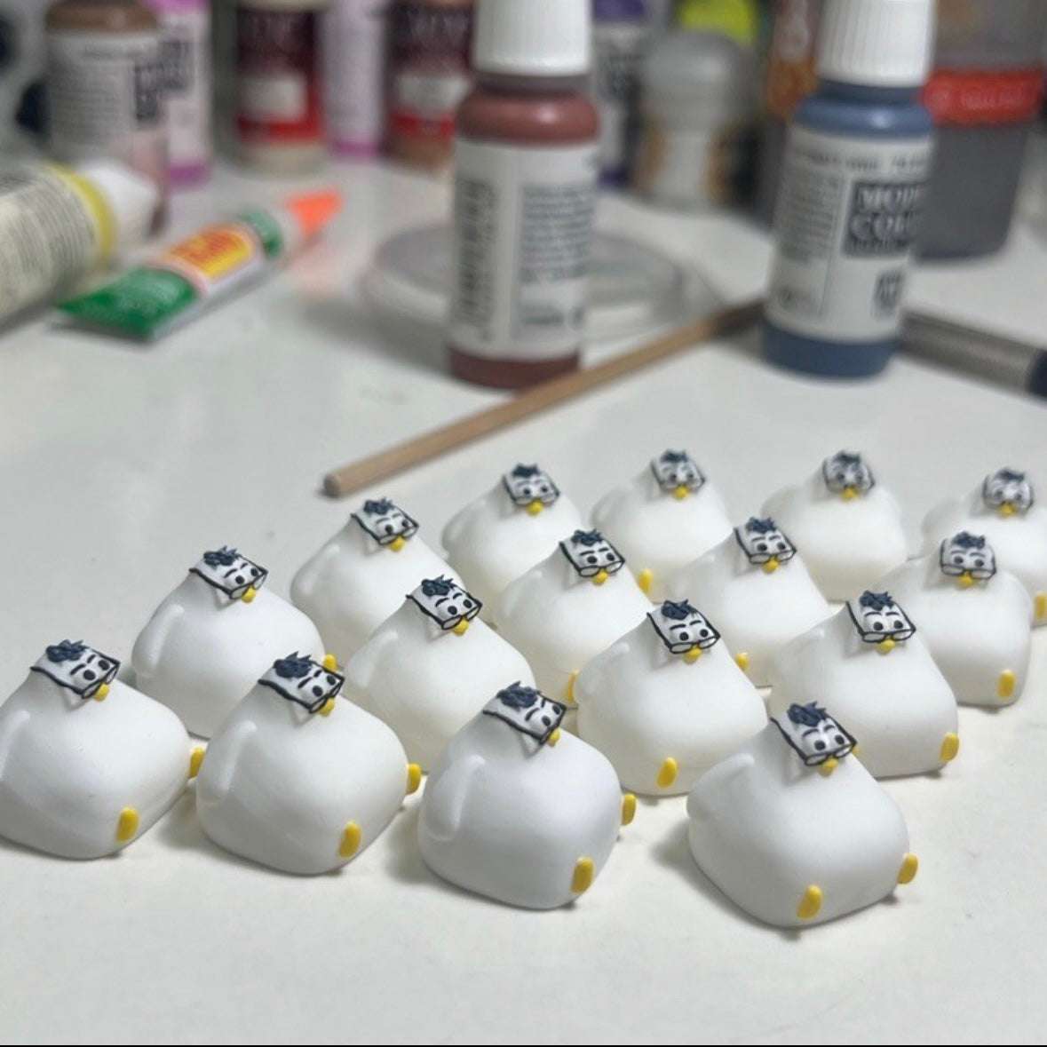 Meet our adorable Chubby Seagull Custom Artisan Keycaps with Glasses. These keycaps are a little on the bulky side, but that's what makes them irresistibly cute! Each one is handcrafted with meticulous attention to detail, showcasing a chubby seagull wearing glasses. They're a charming addition to your keyboard setup, adding a touch of whimsy and personality to your typing experience. Embrace the cuteness factor with these unique and playful keycaps." 🐦👓💻 #KeyboardAccessories #ArtisanKeycaps #ChubbySeagull