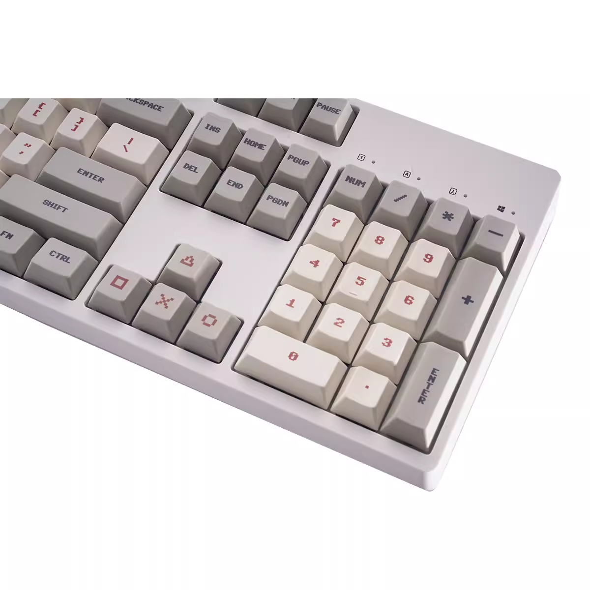 Retro-inspired Classic NES Mario keycaps set with 151 PBT keys, ideal for fans of the Mario franchise and custom keyboard setups.