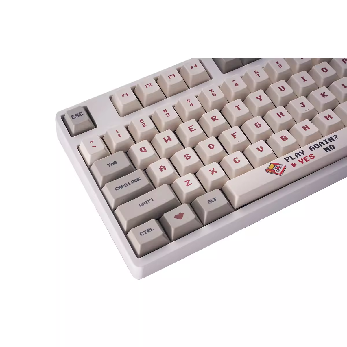 Classic NES Mario-themed keycaps set with 151 keys, high-quality PBT material perfect for customizing your mechanical keyboard.
