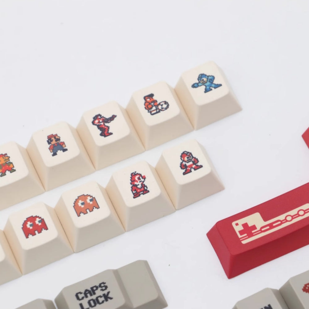 Classic NES Mario Keycaps PBT Custom Keycaps Set 151 keys