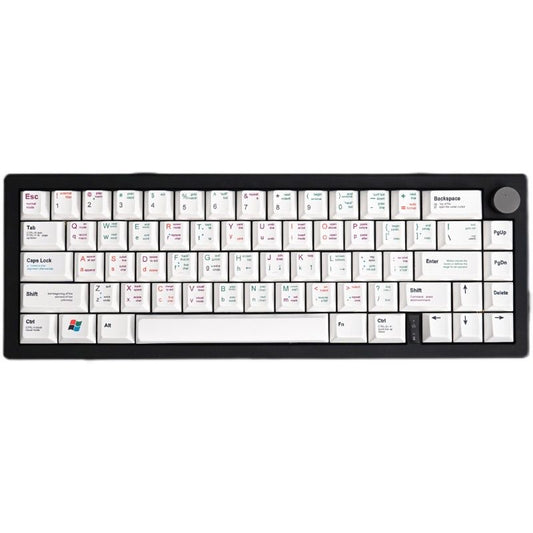 Code Keycap Set Clean White Programmer Design Keycaps