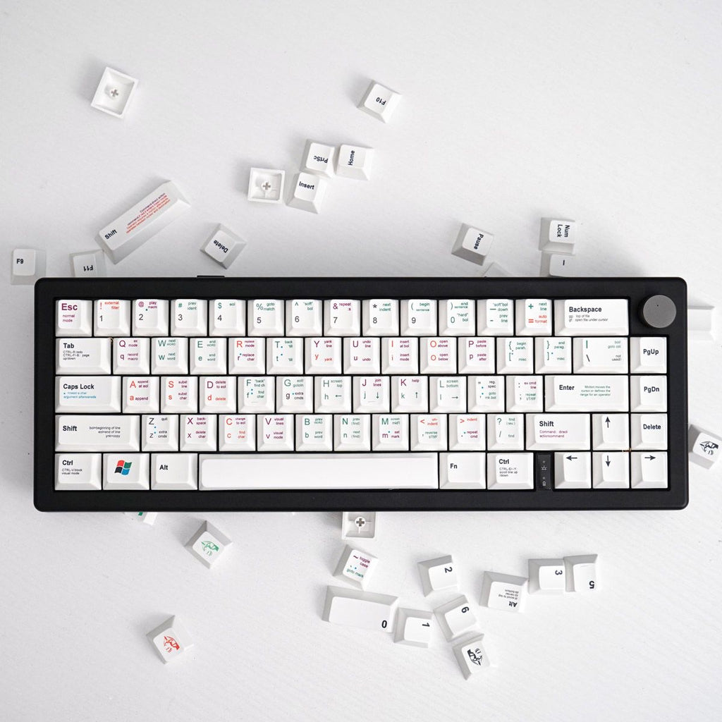 Code Keycap Set Clean White Programmer Design Keycaps