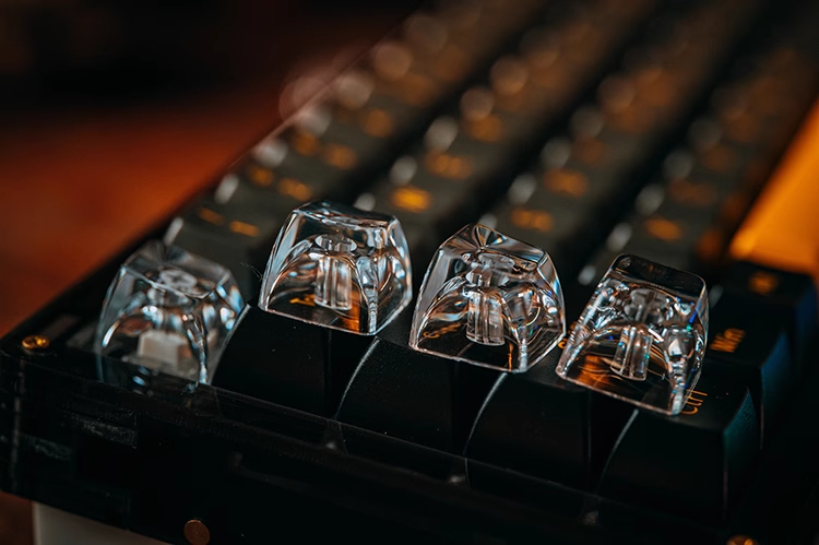 Creative Keycap Crystal Clear Artisan Keycaps ice cube texture Creative Customized Key ...