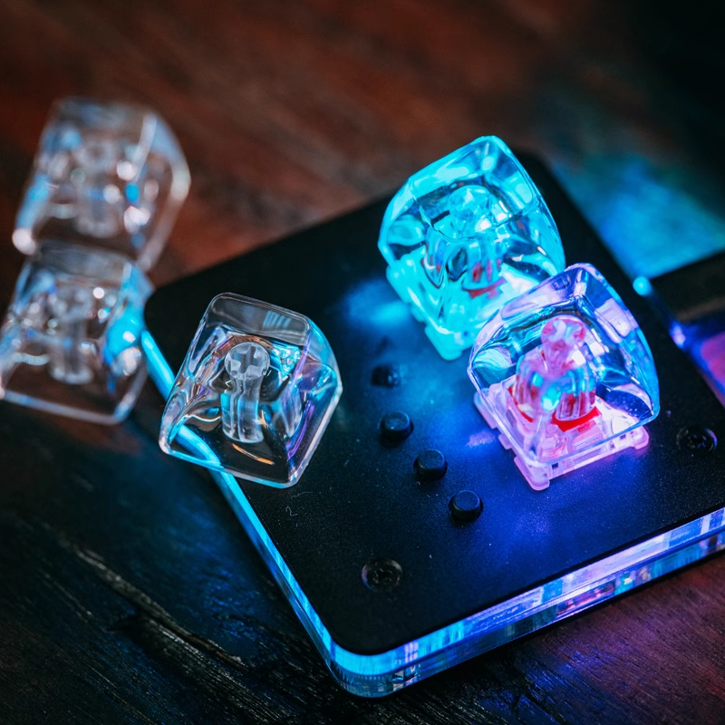 "Dive into a realm of sophistication with our Transparent Keycaps – uniquely crafted with the texture of ice. These Artisan Keycaps are more than mere keys; they are a statement of individuality and craftsmanship. The crystal-clear design adds a touch of elegance to your keyboard, while the ice-textured finish provides a distinctive and cool aesthetic. Elevate your typing experience with the avant-garde appeal of these Transparent Keycaps – a perfect blend of style and functionality.