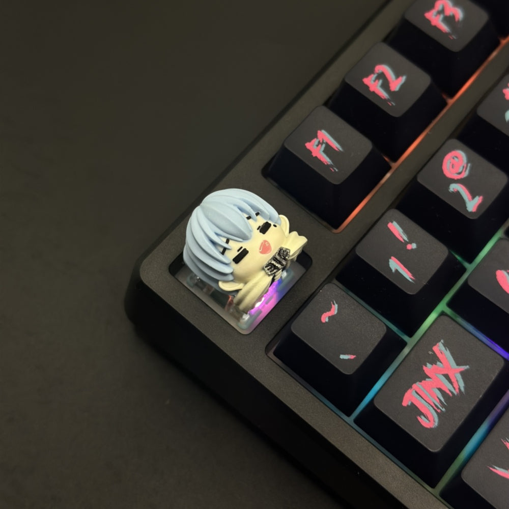 Step into the enchanting world of 'Frieren: Beyond Journey's End' with our Custom Artisan Keycap featuring Frieren, Himmel, and Fern. this artisan keycap ensures durability and a smooth, satisfying typing experience.
