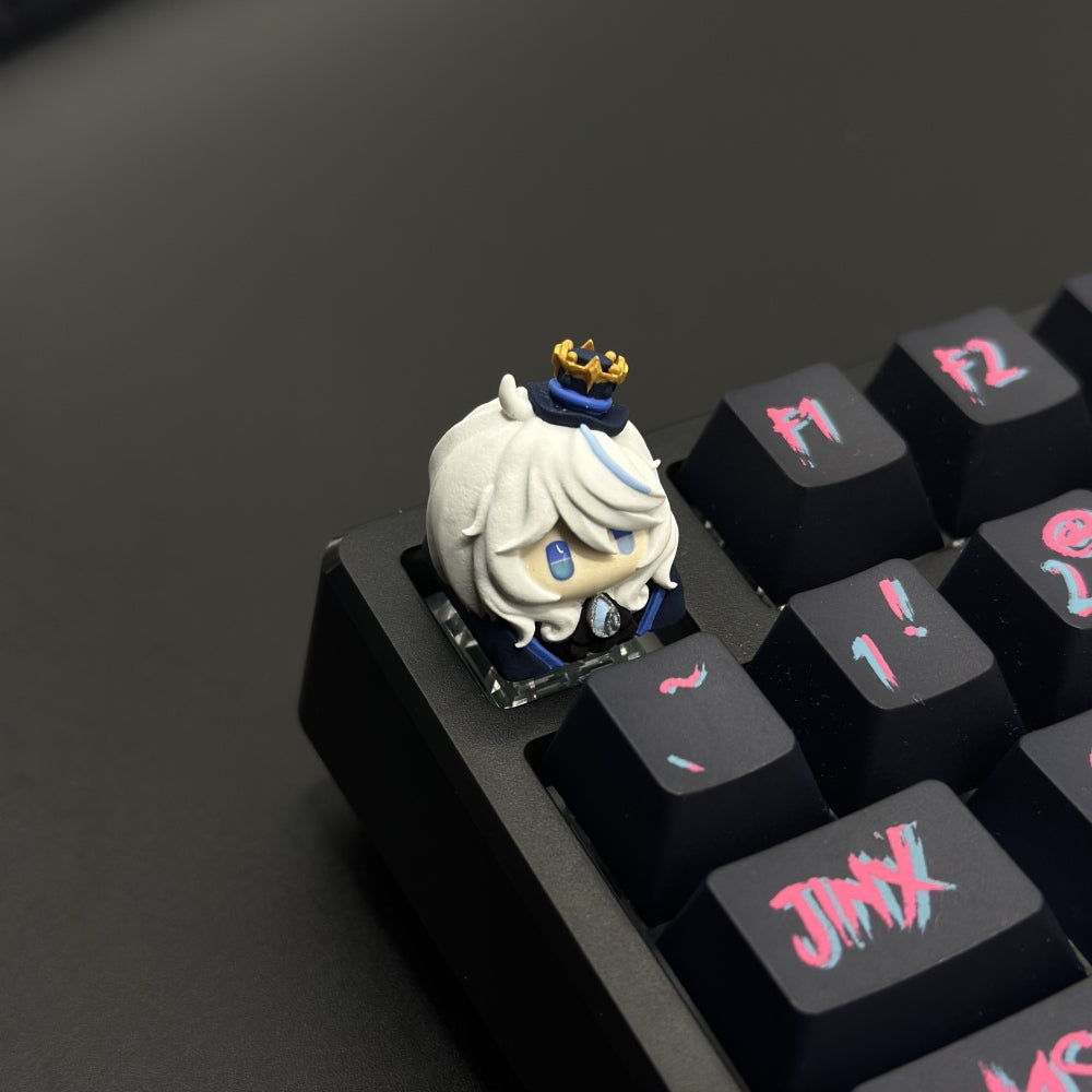 Upgrade your keyboard setup with our custom Furina Artisan Keycap and let your passion for Genshin Impact shine through