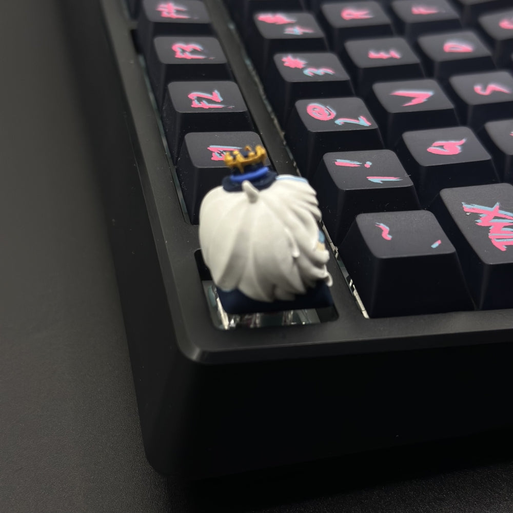 Upgrade your keyboard setup with our custom Furina Artisan Keycap and let your passion for Genshin Impact shine through