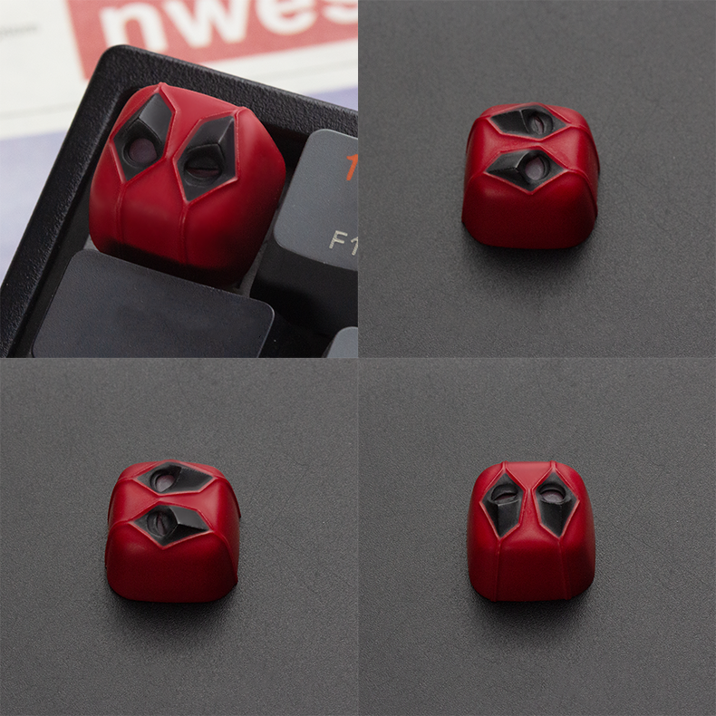 Wolverine keycap handcrafted by aiheystudio showing claws and rugged facial expression.
