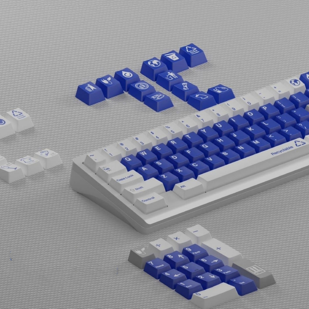Eco-Friendly Keycap Recycle Theme Set