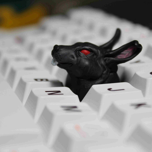 🐰 Evil Bunny Unleashed: Dive into the dark whimsy of Halloween with our Evil Bunny Artisan Keycaps. These black rabbits are not your ordinary bunnies; they're mischievous, spooky, and ready to bring a touch of eerie delight to your keyboard.