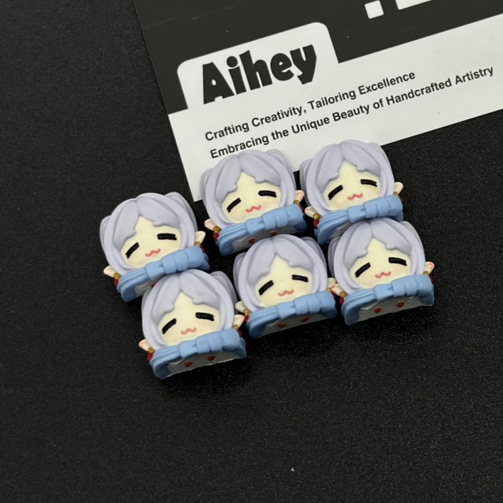 Custom artisan keycap inspired by Frieren's Himmel Fern, perfect for mechanical keyboards and Beyond Journey's End enthusiasts.
