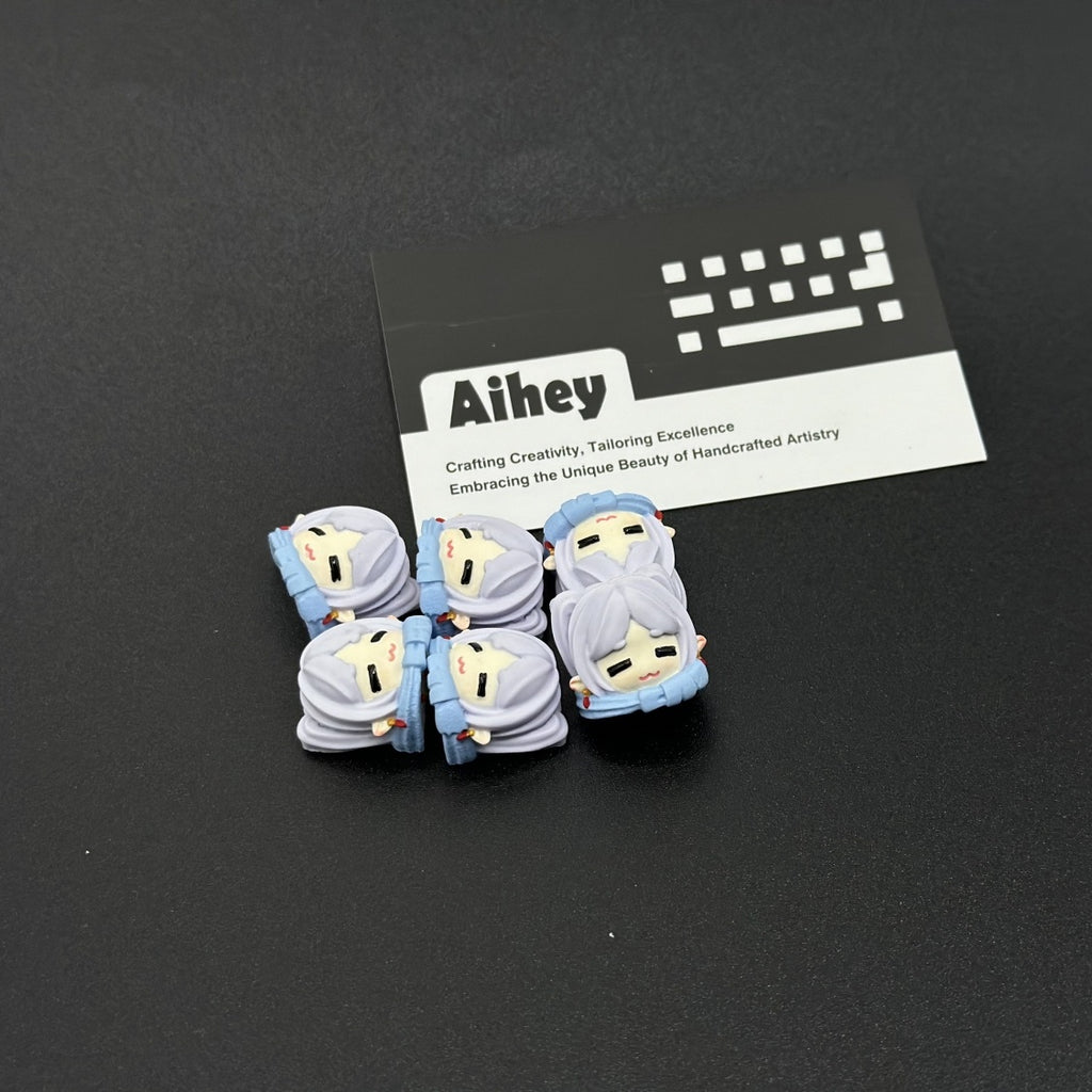 Frieren Himmel Fern artisan keycap, collectible design from Beyond Journey's End, crafted for gamers and anime lovers.