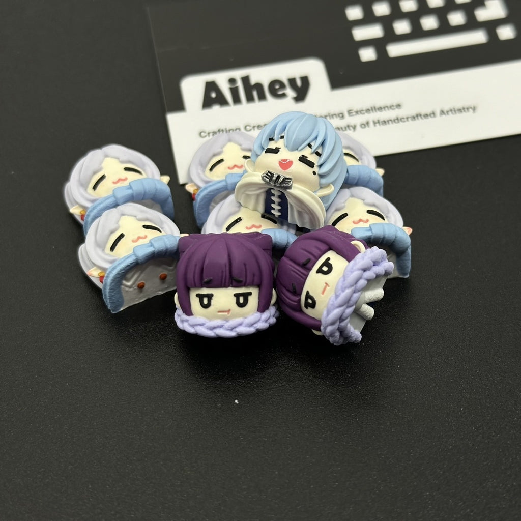 Frieren Himmel Fern artisan keycap, collectible design from Beyond Journey's End, crafted for gamers and anime lovers.
