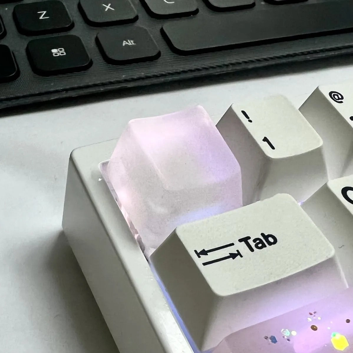 Frosted Ice Cube Keycaps Translucent Frost Crystal Coolness Artisan Keycaps ❄️ Unleash the Arctic Coolness: Introducing our Frosted Ice Cube Keycaps, a masterpiece that brings the frosty allure of translucent crystals to your keyboard.