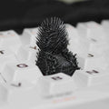 Iron Throne artisan keycap inspired by Game of Thrones, custom keycap for mechanical keyboards, ideal for fans of the series.
