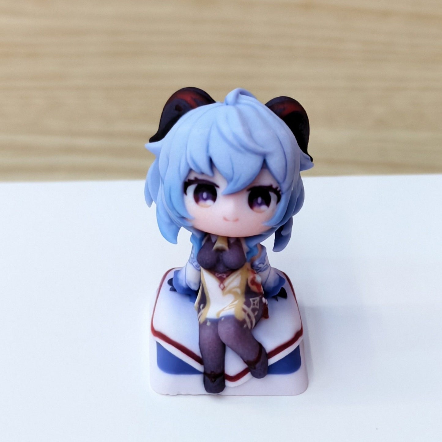 Ganyu Artisan Keycap – Cute Figure Resin Keycap for Genshin Impact Fans