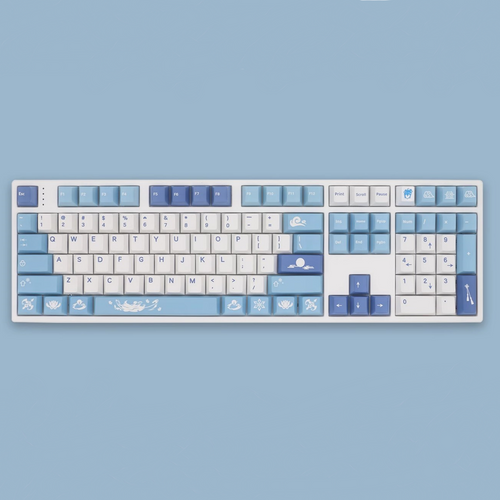 Immerse in the World of Teyvat: Bring the ethereal beauty of Genshin Impact's beloved character, Ganyu, to your fingertips. Our PBT Custom Keycaps Set is a tribute to this cryo archer, capturing every detail that fans adore.