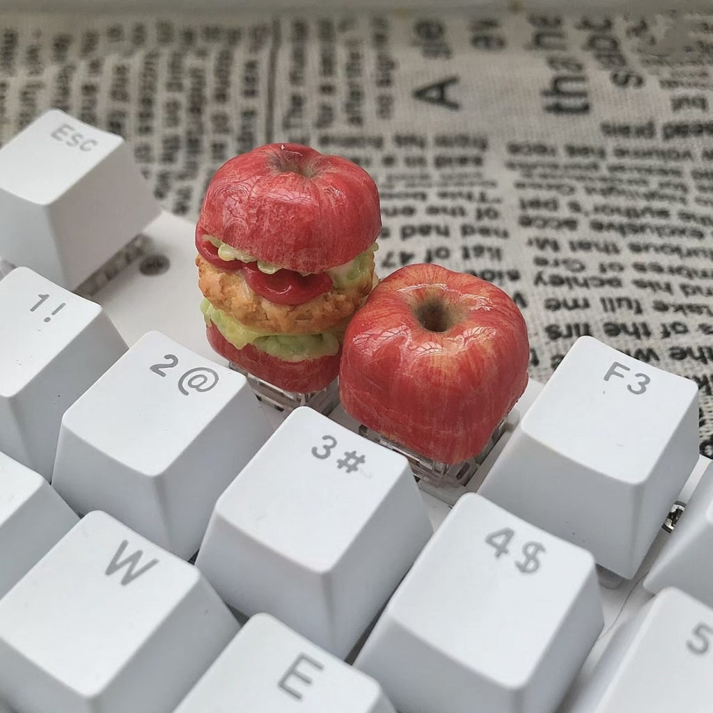 Apple-themed keycap designed for Cherry MX keyboards, handmade to bring realistic apple details to each keystroke. Ideal for fruit enthusiasts.
