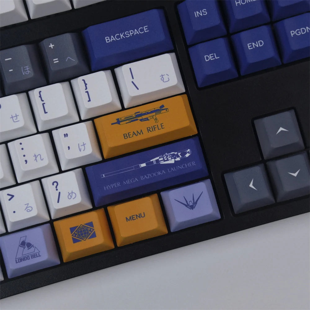 Elevate your typing experience with the Hi-ν Gundam Keycaps Set, a 136-key collection that adds a touch of sci-fi flair to any mechanical keyboard.