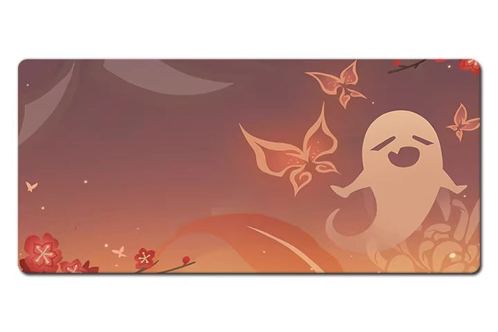 Embark on your adventures with the charming companions from Genshin Impact. Our 30x80cm mousepad features Hu Tao's little ghost, Yaemiko's fox, and Klee's playful bombs in vibrant graphics. It's not just a functional mousepad; it's a unique Genshin collectible. Let these sprites inspire your gaming and work, accompanying you on your journey.